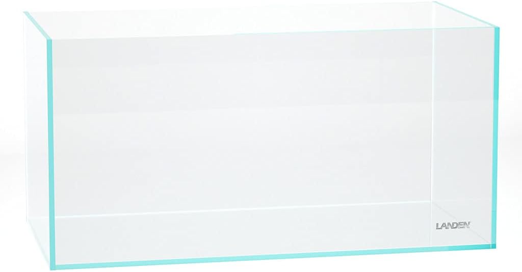 60P 16 Gallon Rimless Low Iron Aquarium Tank, 23.6" W × 11.8" D × 14.2" H (60cm x 30cm x 36cm) 6mm Thickness with Nano Foam Leveling Mat