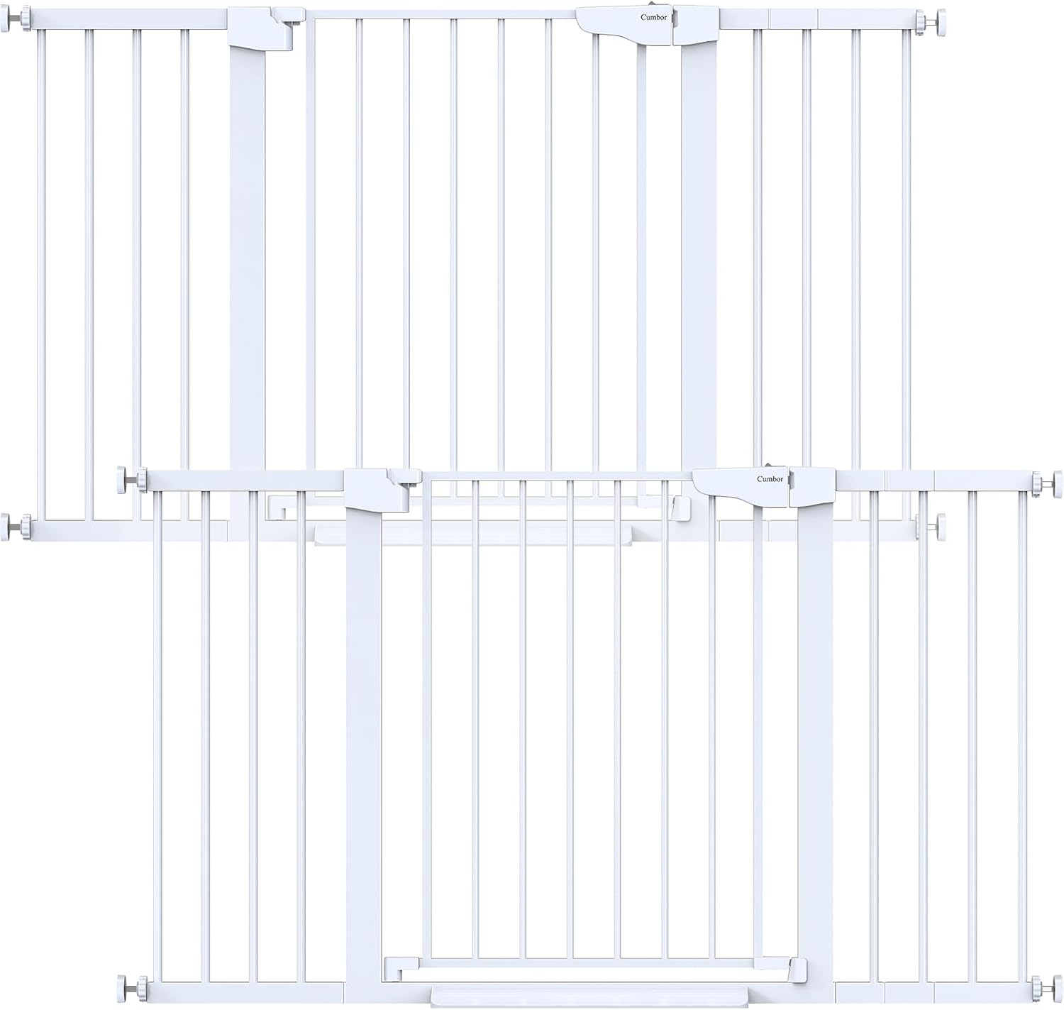 Cumbor 30-46" Baby Gate for Stairs, Mom's Choice Awards Winner-Auto Close Dog Gate for The House, Gifts for Mom, Easy Install Pressure Mounted Pet Gates for Doorways, Black