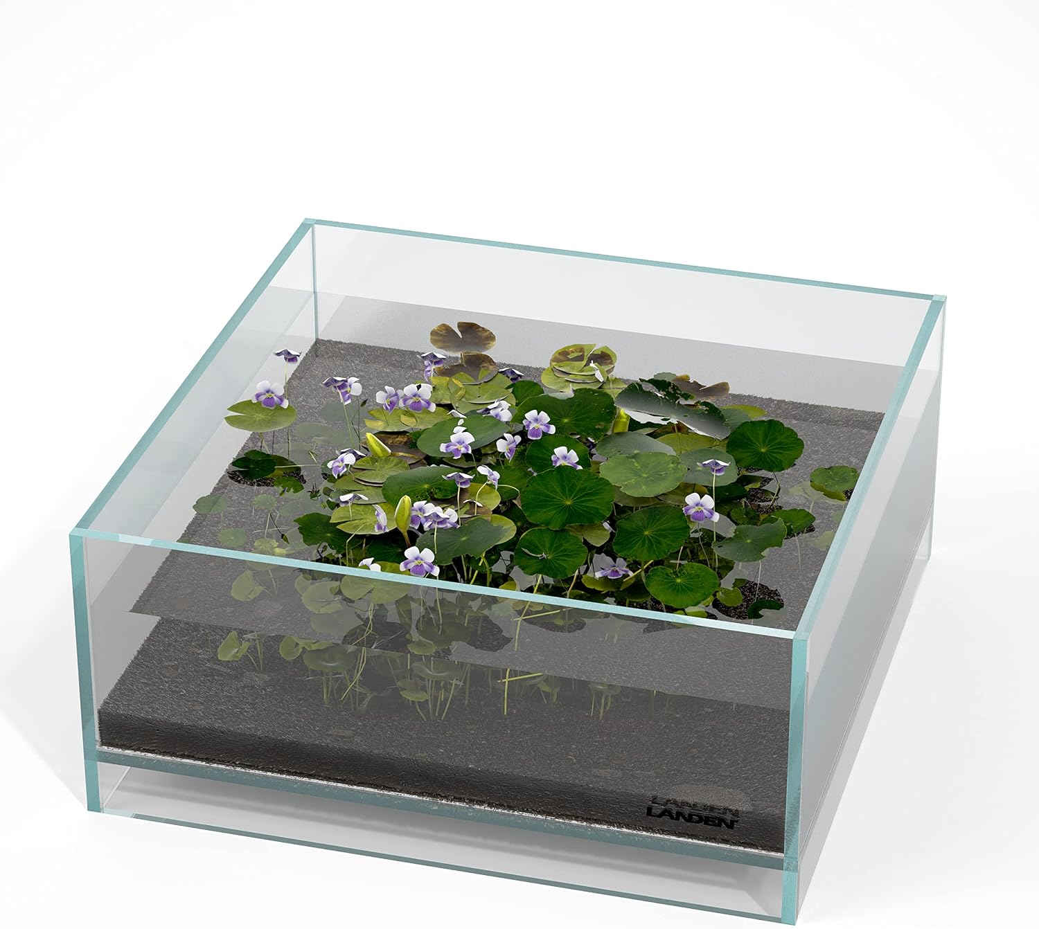 60P 16 Gallon Rimless Low Iron Aquarium Tank, 23.6" W × 11.8" D × 14.2" H (60cm x 30cm x 36cm) 6mm Thickness with Nano Foam Leveling Mat