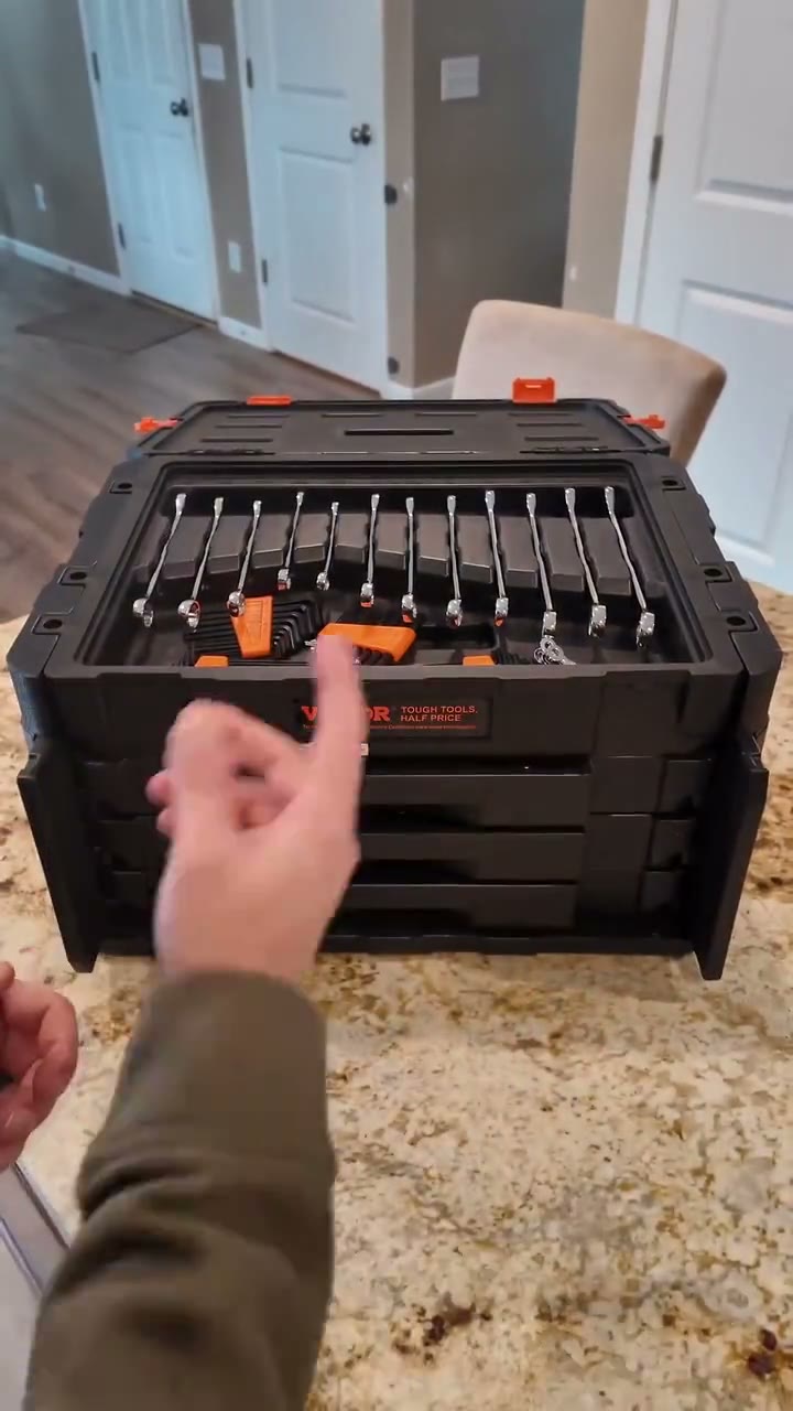 VEVOR 450-Piece SAE and Metric Mechanics Tool and Socket Set detail 6