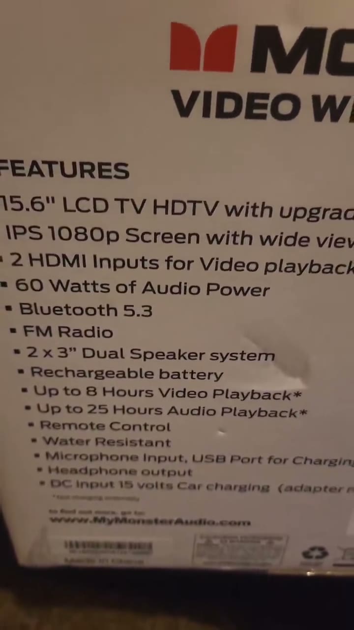 Portable Outdoor Entertainment System with Display and Speaker detail 6