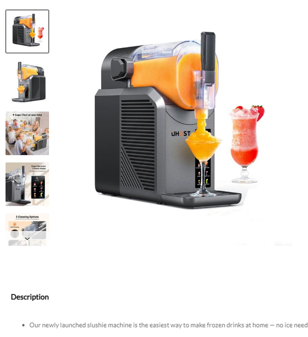 Self-Cleaning Countertop Slushie Machine product view