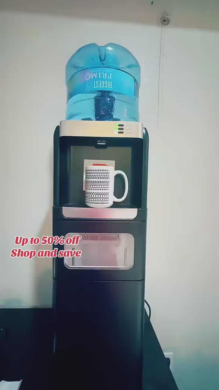 3-in-1 Hot and Cold Water Dispenser with Built-In Ice Maker demonstration